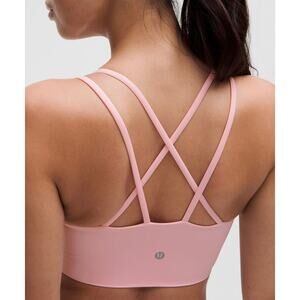 Lululemon Like a Cloud Bra Longline  B/C Cup Strawberry Milkshake Pink Size 4